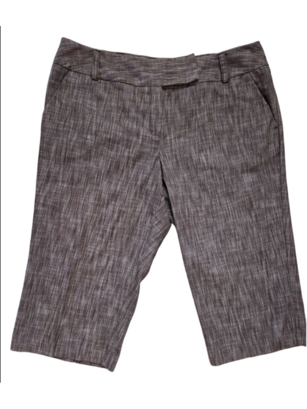 Women's LARRY LEVINE WOMAN Brown Gray Bermuda Shorts 20W